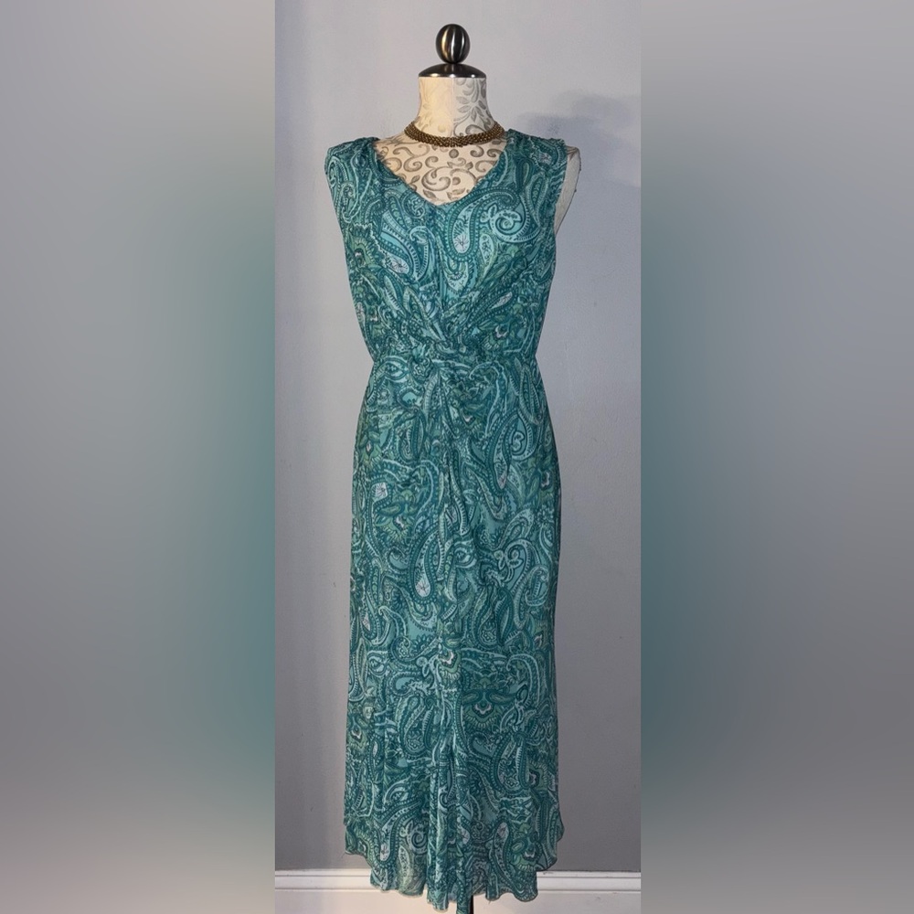 Isaac Mizrahi Paisley Midi Dress -Size Small   #47